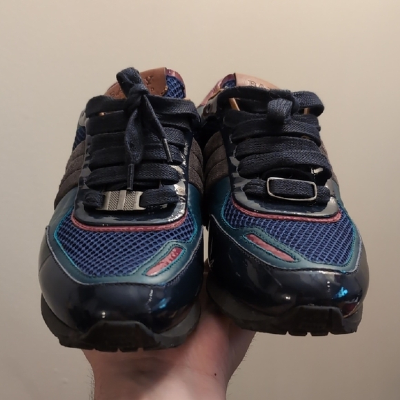 Bally "Ascar" Blue and Brown Sneakers - Picture 2 of 7